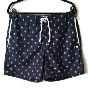 Penguin Swim Trunks Shorts 33 34x6 Blue